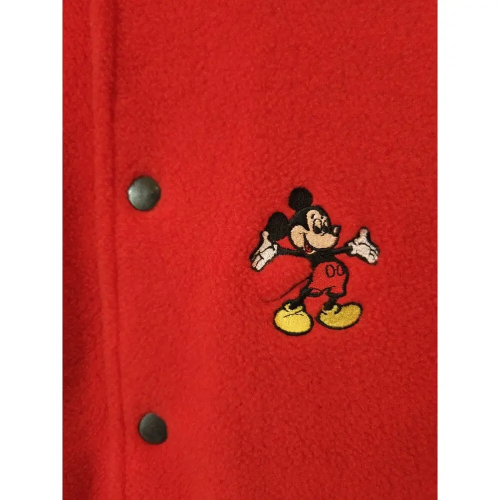 Vintage 90s Disney Aladdin Bomber Mens Medium Jacket Red Combed Cotton Genie